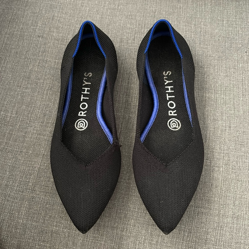 Rothy’s The Point in Black. Woman’s Size 7.